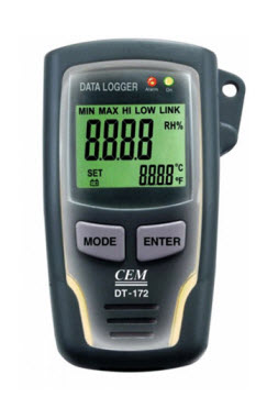 Temperature and Humidity Data Logger CEM Model DT-172